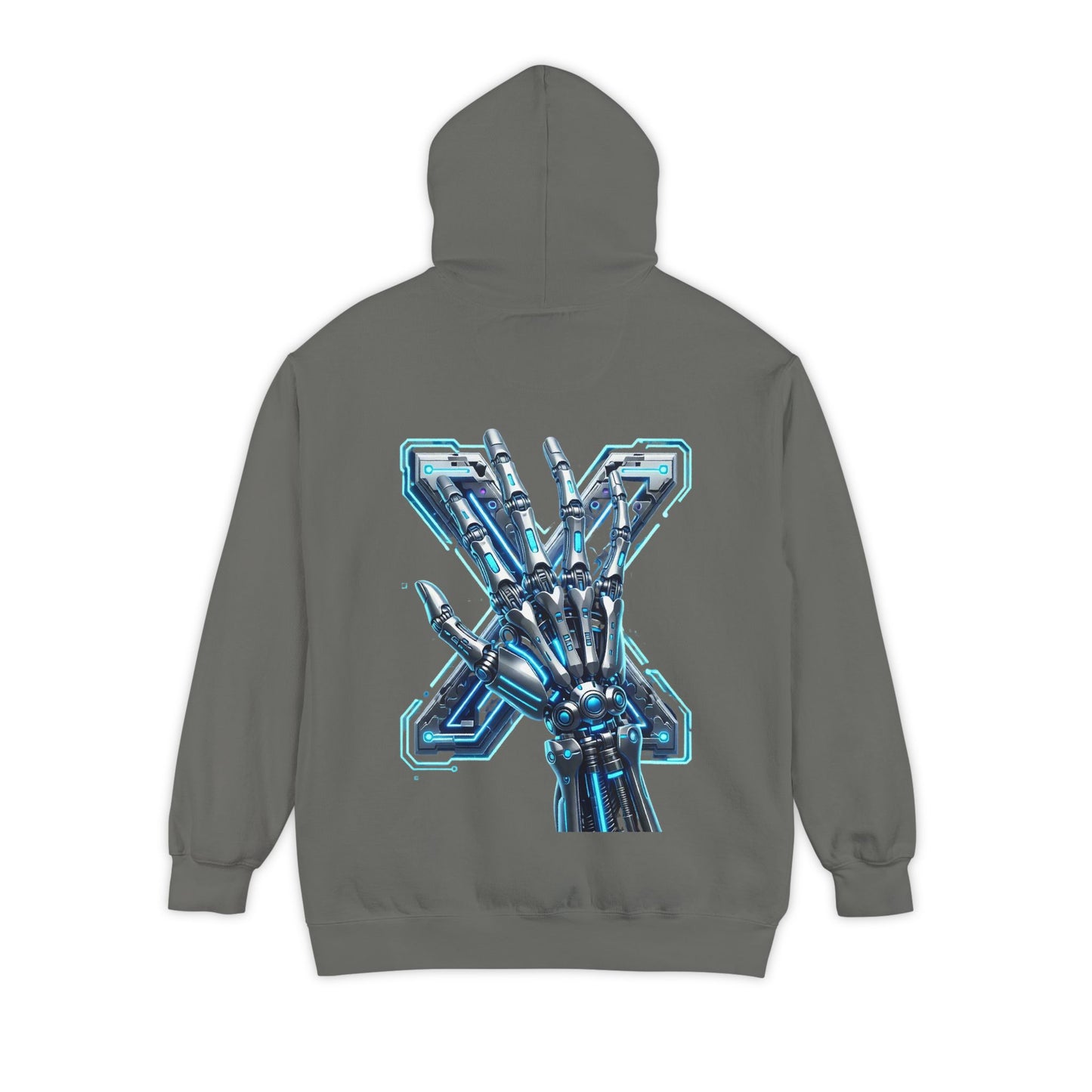 Hypug Xenon Ribcage Anatomy Hoodie — Blue Gothic Spine Chest Design
