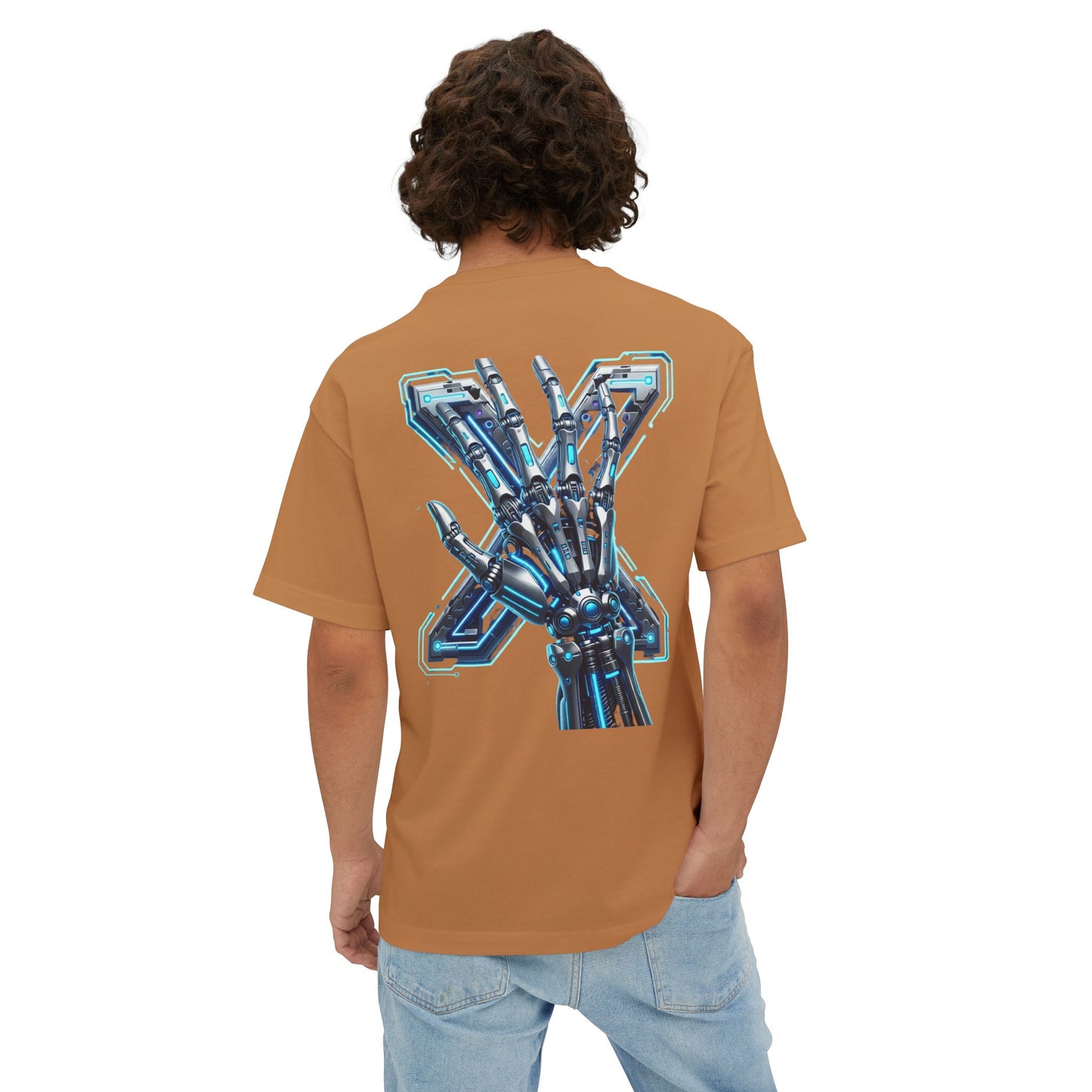 Cyber X Skeleton Tee — Futuristic Robotic Ribcage Graphic T-Shirt