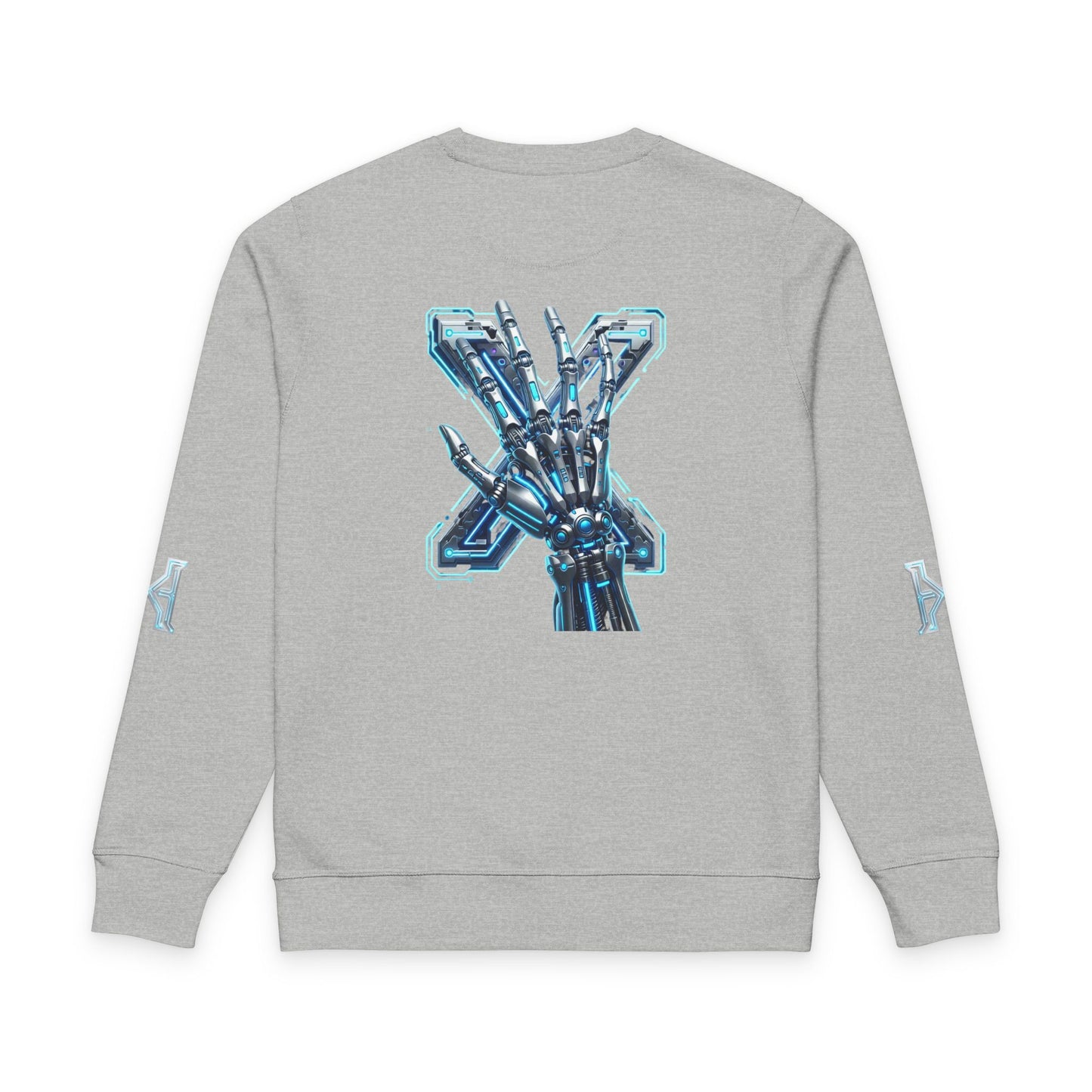 Hypug Xenon Skeleton X Crewneck Sweatshirt — Futuristic Robotic Ribcage Graphic