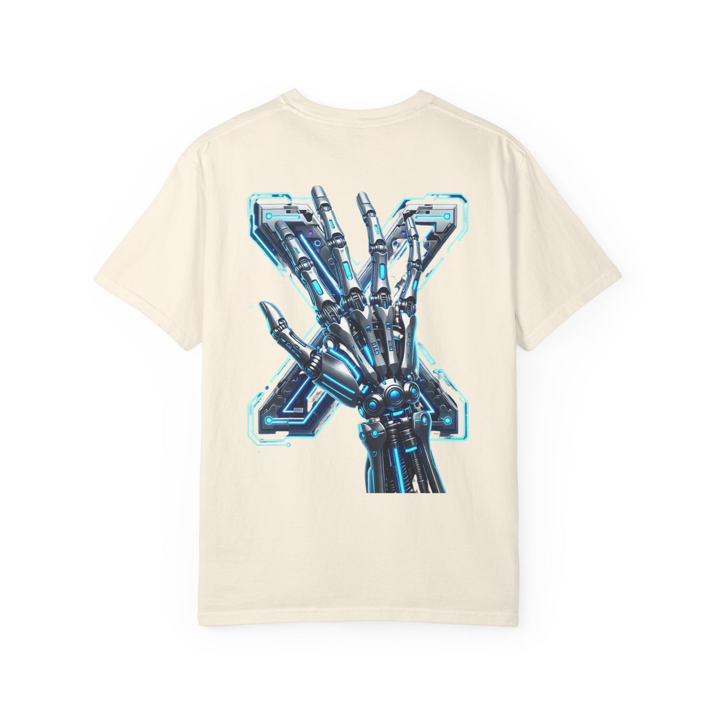 Hypug Xenon Skeleton Ribcage & Robotic X T-Shirt — Futuristic Tech Anatomy Tee