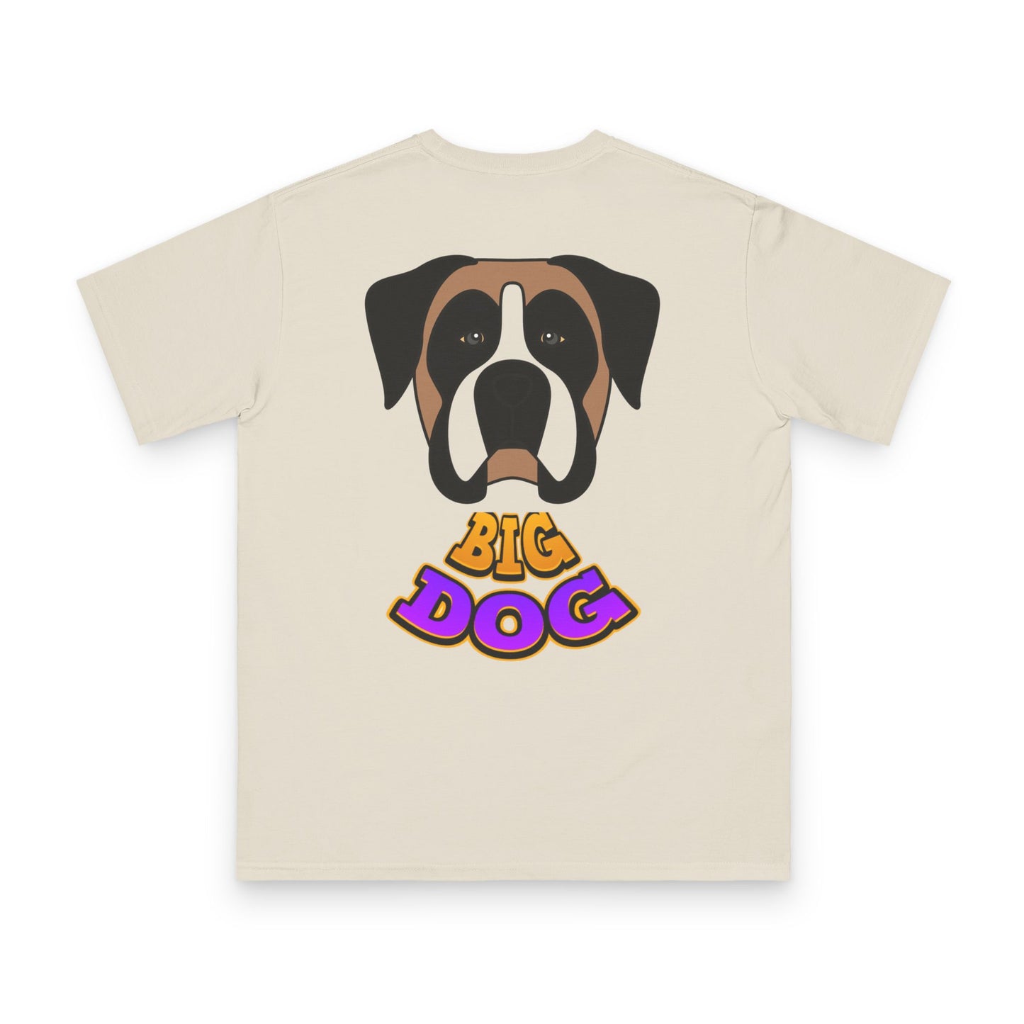 Big Dog Graphic Tee — Retro Pug Face Design