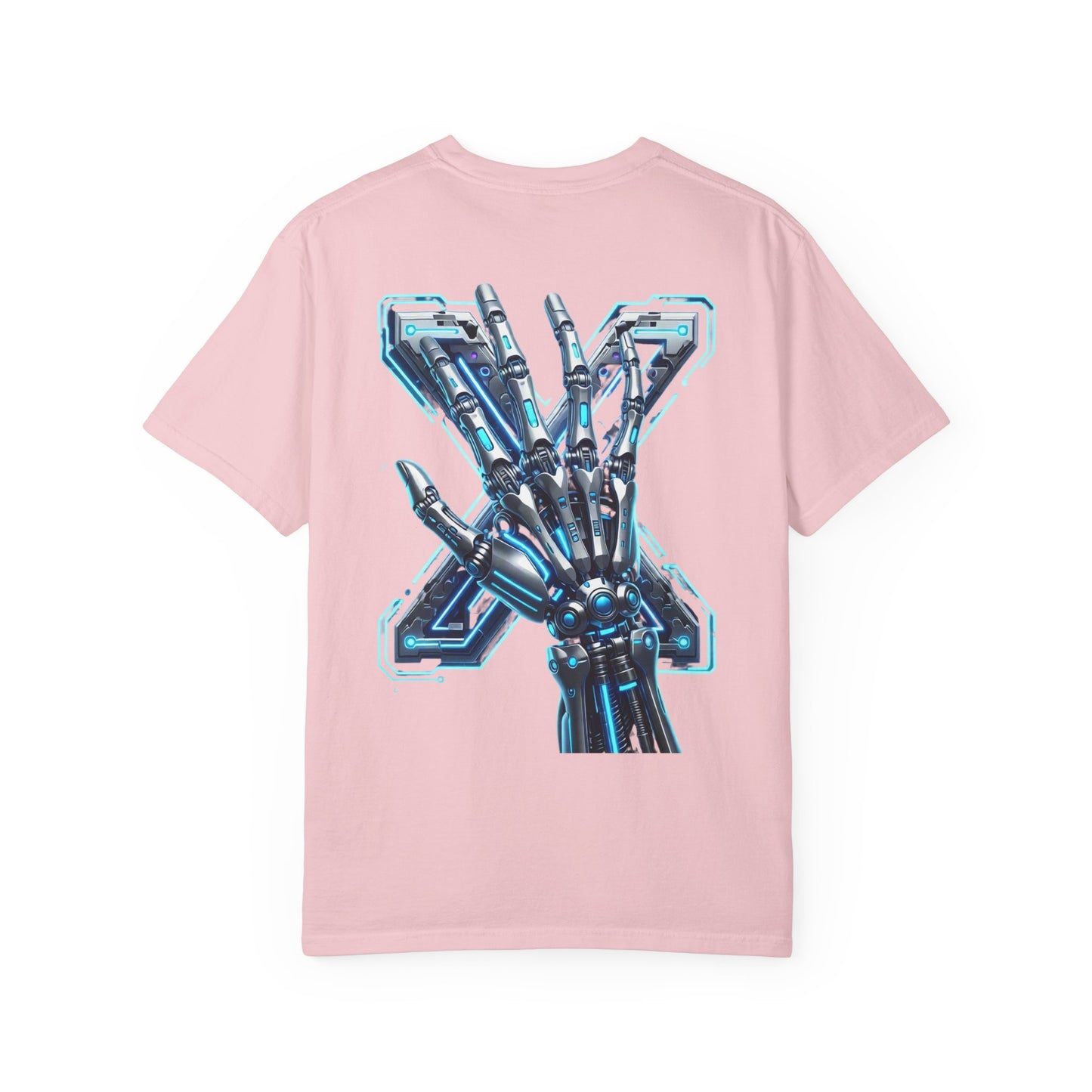 Hypug Xenon Skeleton Ribcage & Robotic X T-Shirt — Futuristic Tech Anatomy Tee