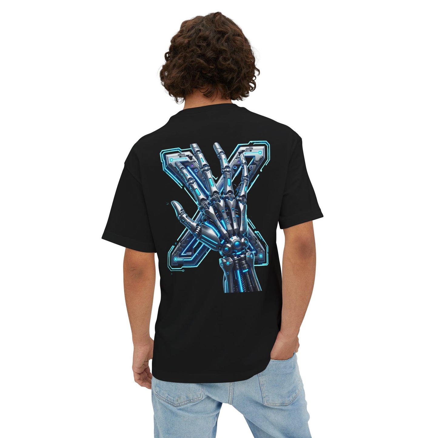 Cyber X Skeleton Tee — Futuristic Robotic Ribcage Graphic T-Shirt