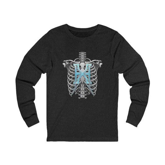 Hypug Xenon Robotic X Ribcage Long Sleeve Tee — Cyberpunk Skeleton Graphic Shirt - HYPUG XENON
