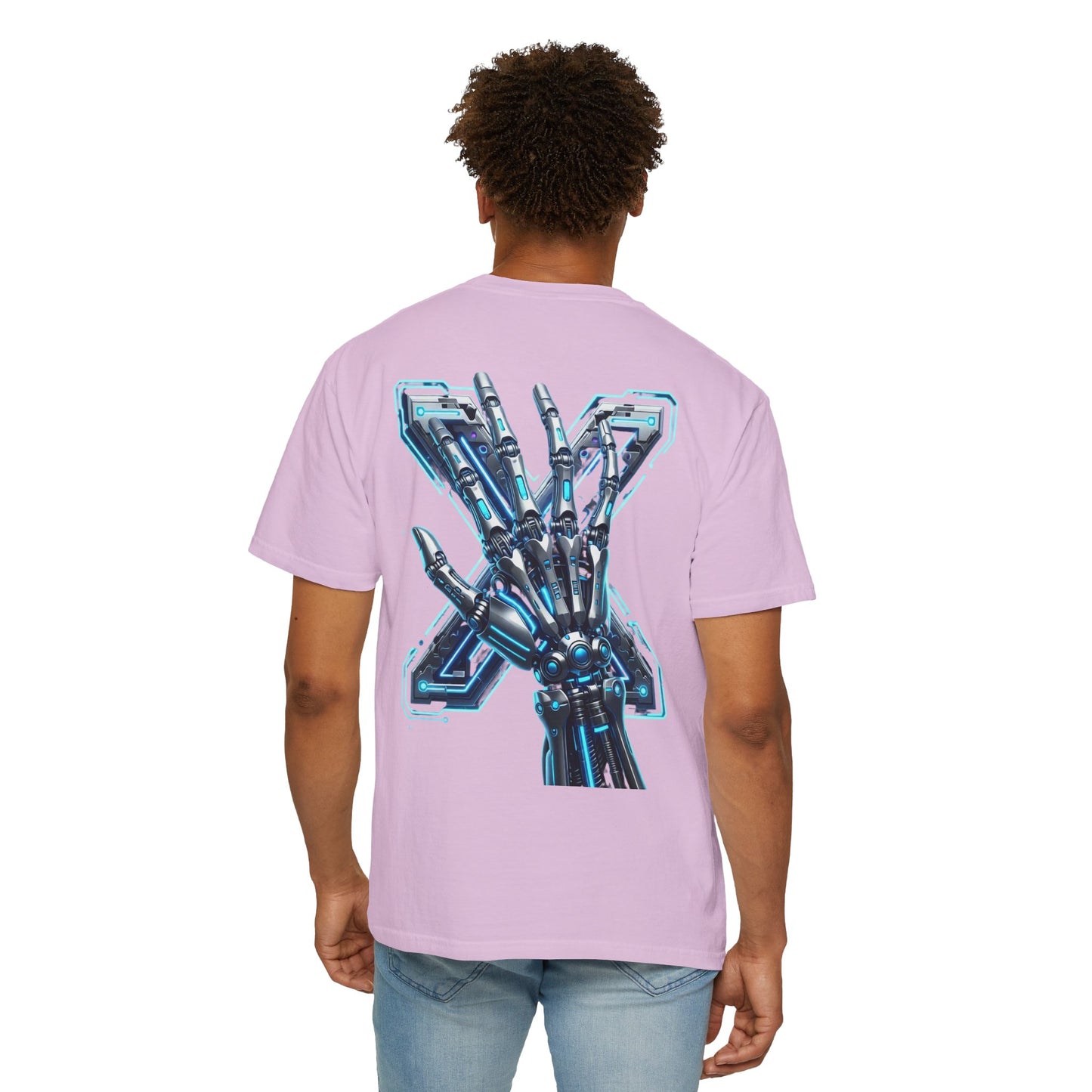 Hypug Xenon Skeleton Ribcage & Robotic X T-Shirt — Futuristic Tech Anatomy Tee