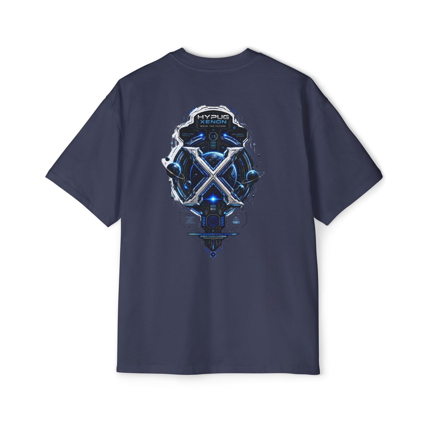HYPUG XENON Cyber Orbit T-shirt back with futuristic orbital X graphic