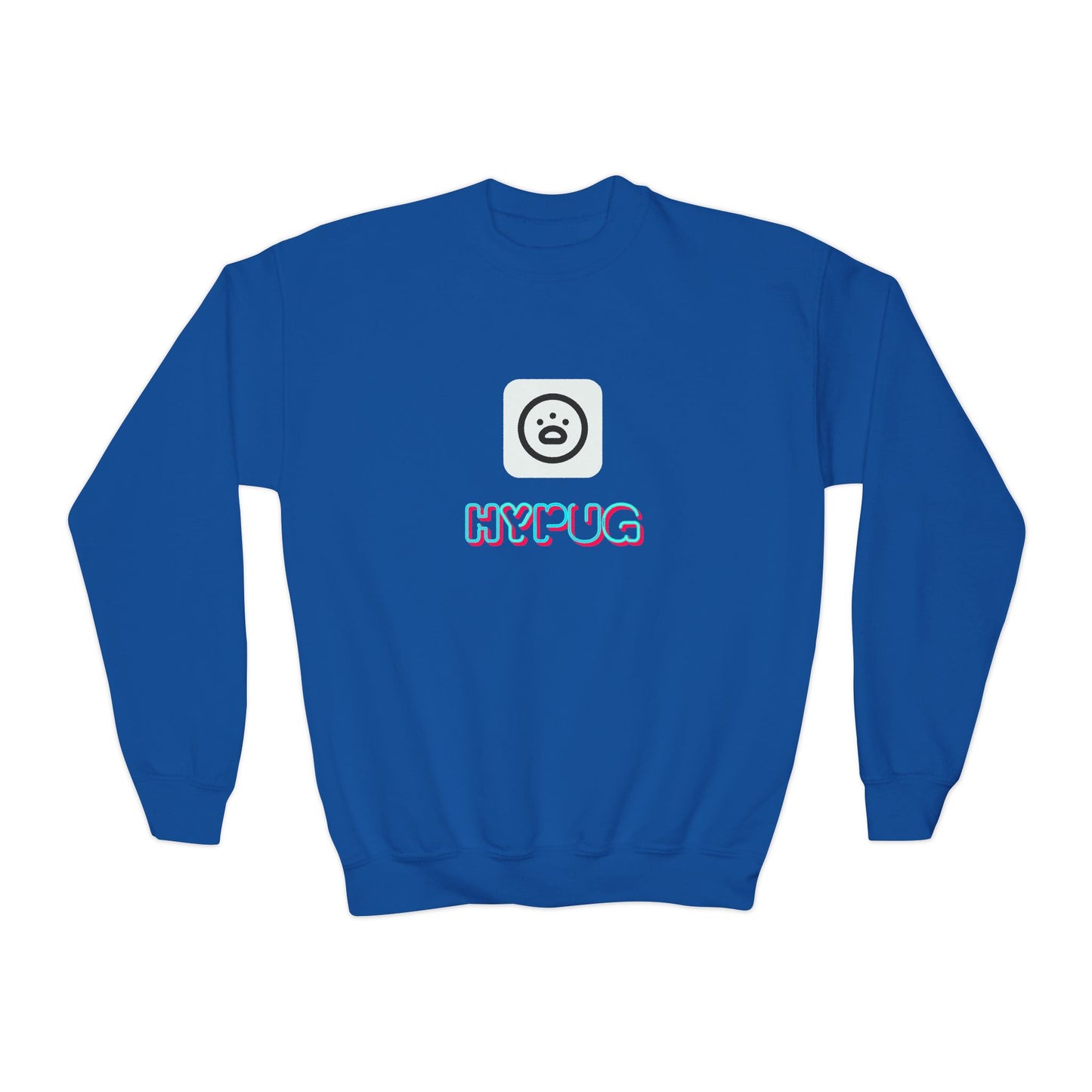 Big Dog Youth Crewneck Sweatshirt — Cute Cartoon Dog Graphic