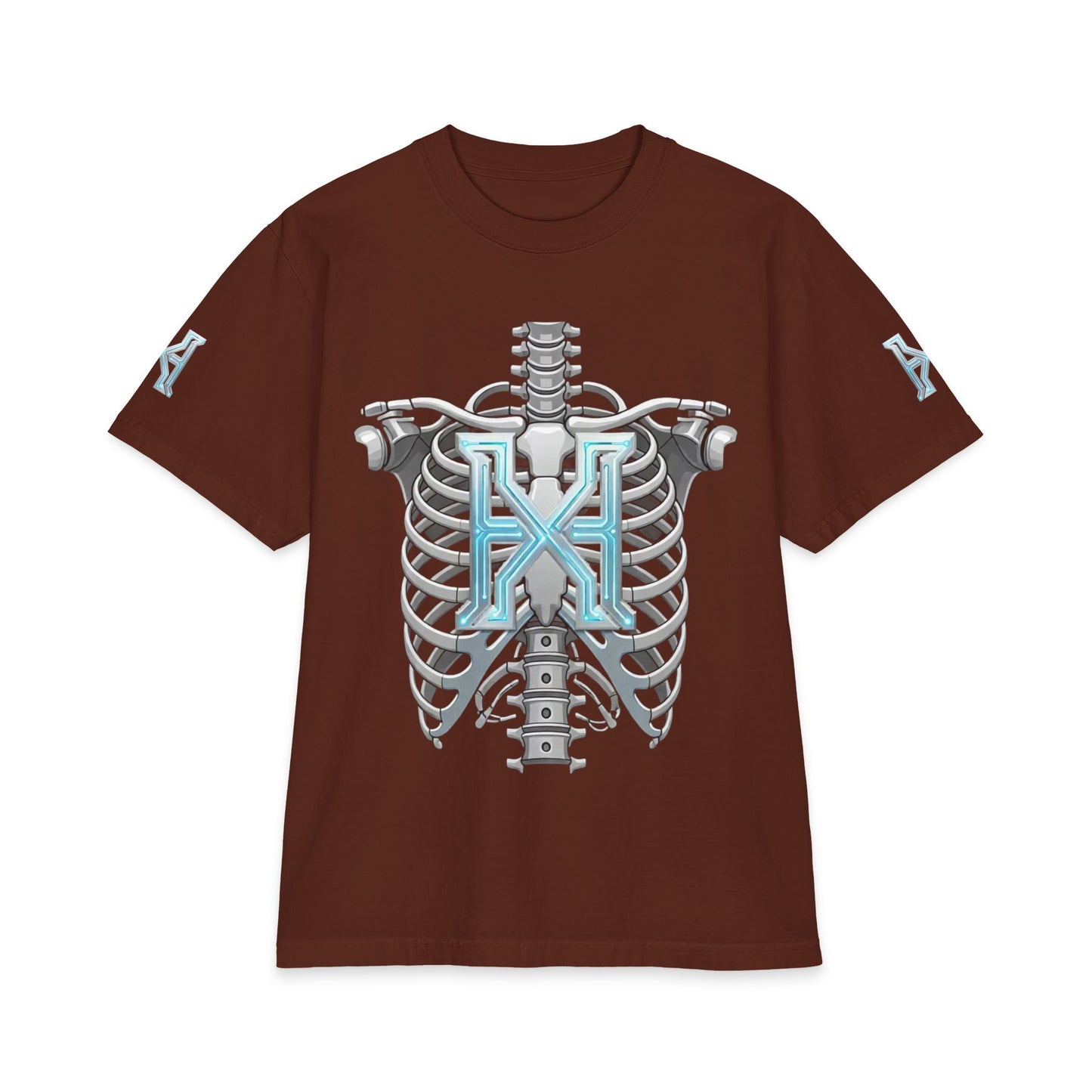 Hypug Cyber Skeleton Tee — Robotic X Ribcage Graphic Shirt