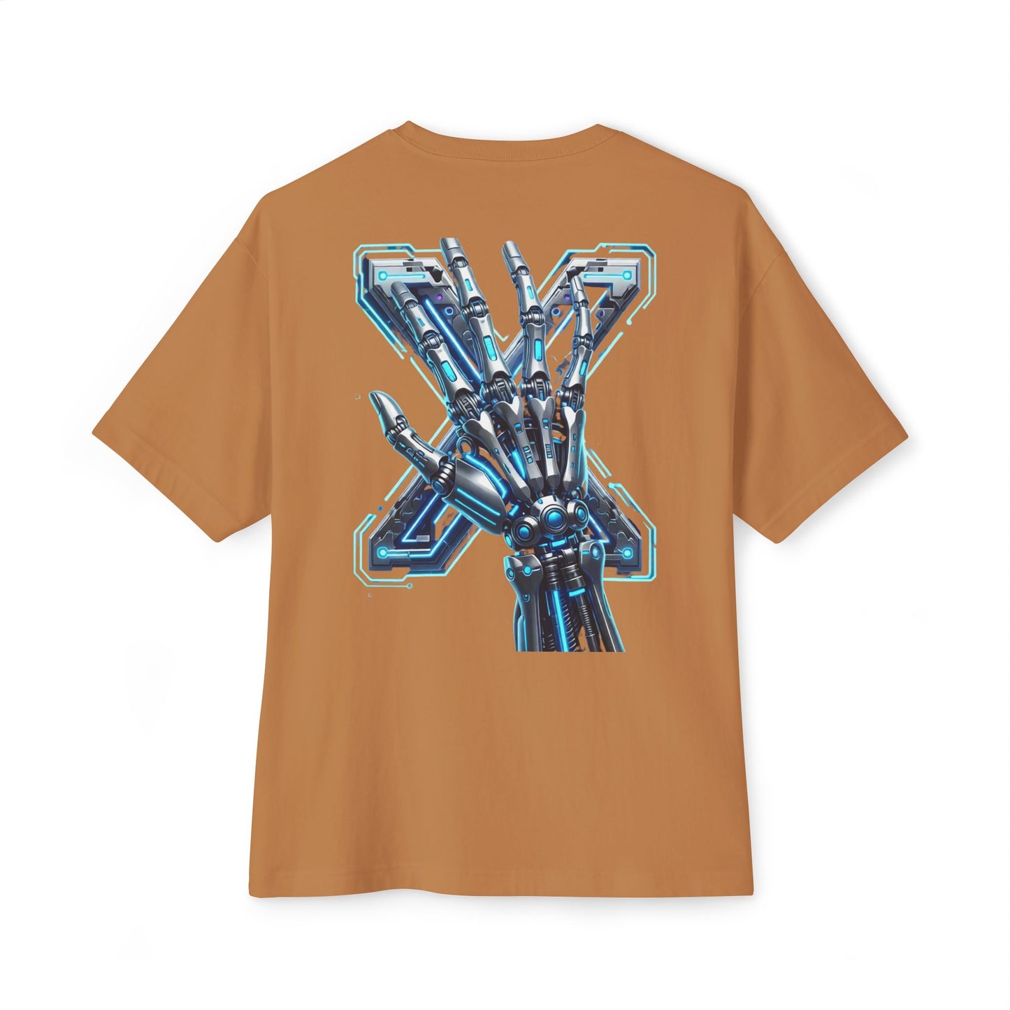 Cyber X Skeleton Tee — Futuristic Robotic Ribcage Graphic T-Shirt