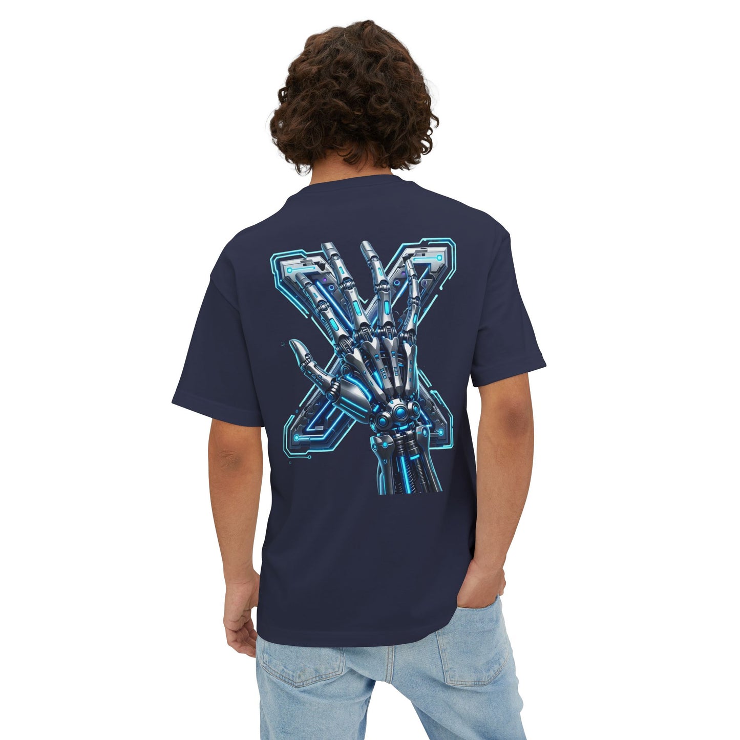 Cyber X Skeleton Tee — Futuristic Robotic Ribcage Graphic T-Shirt