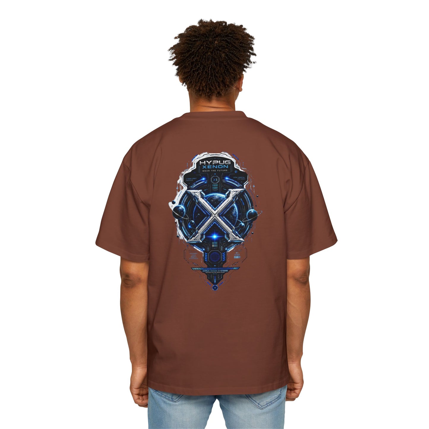 HYPUG XENON Cyber Orbit T-shirt back with futuristic orbital X graphic
