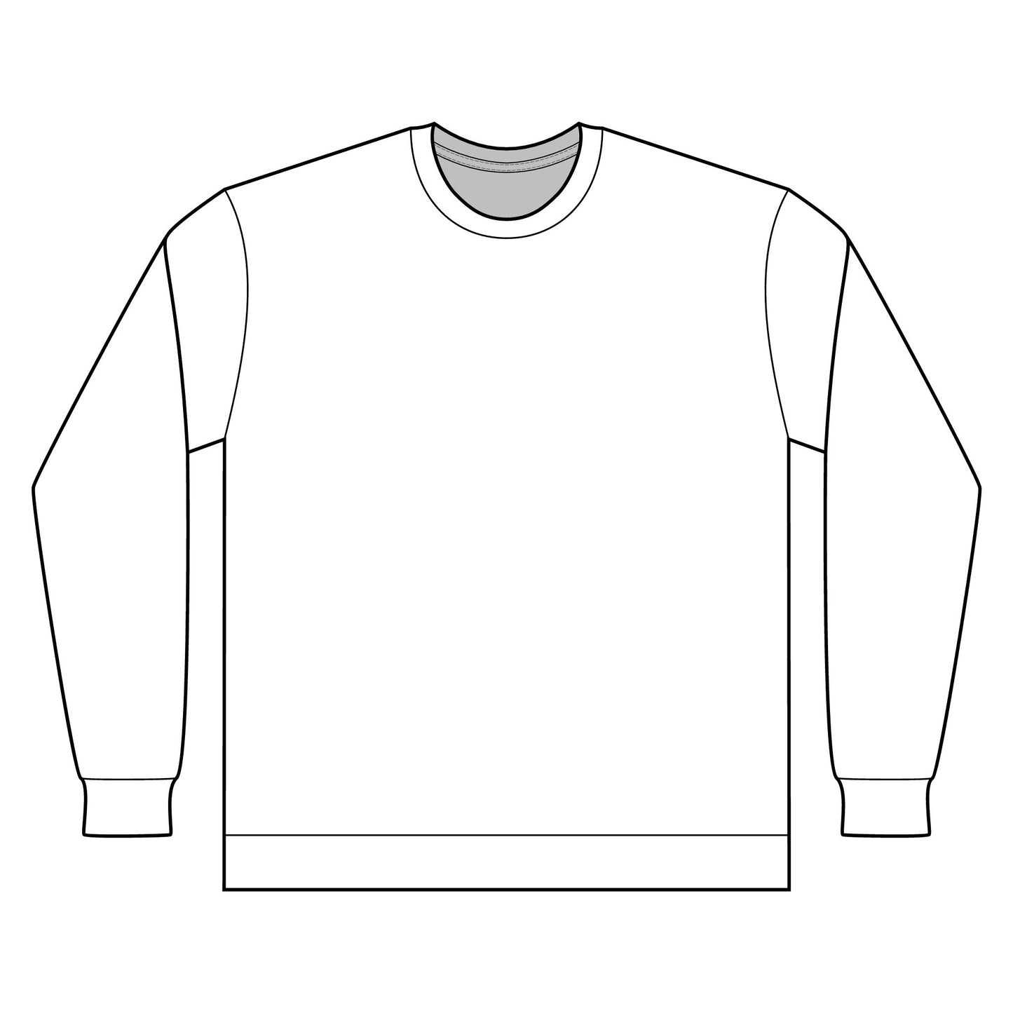 Hypug Xenon Ribcage X-Ray Long Sleeve — Skeleton Chest Anatomy Graphic Shirt