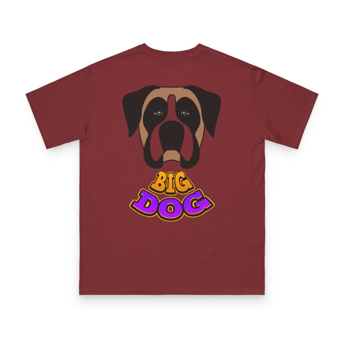 Big Dog Graphic Tee — Retro Pug Face Design