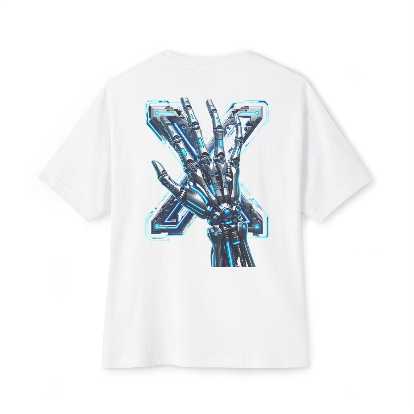 Cyber X Skeleton Tee — Futuristic Robotic Ribcage Graphic T-Shirt
