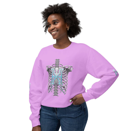 Hypug Xenon Cyber X Ribcage Crewneck Sweatshirt — Futuristic Robotic Hand Graphic - HYPUG XENON