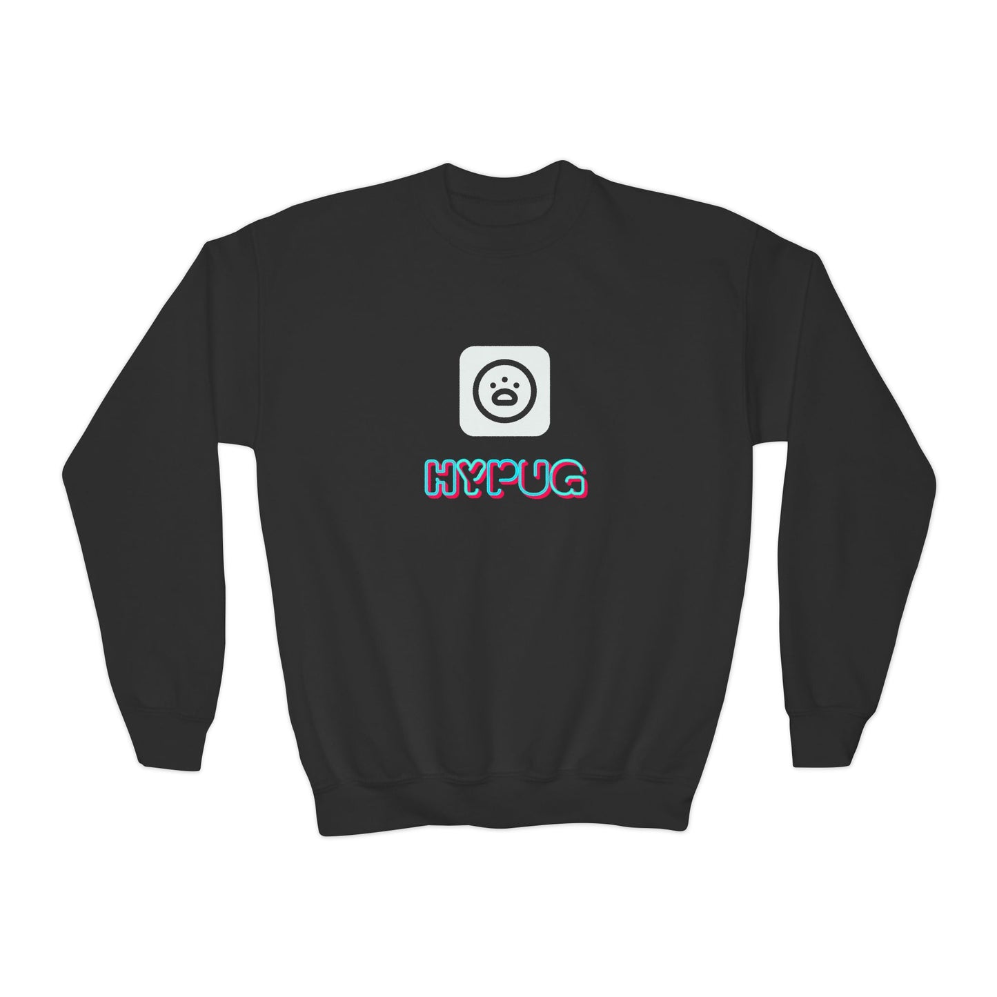 Big Dog Youth Crewneck Sweatshirt — Cute Cartoon Dog Graphic
