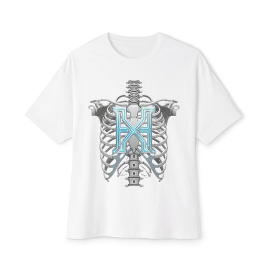 Cyber X Skeleton Tee — Futuristic Robotic Ribcage Graphic T-Shirt - HYPUG XENON