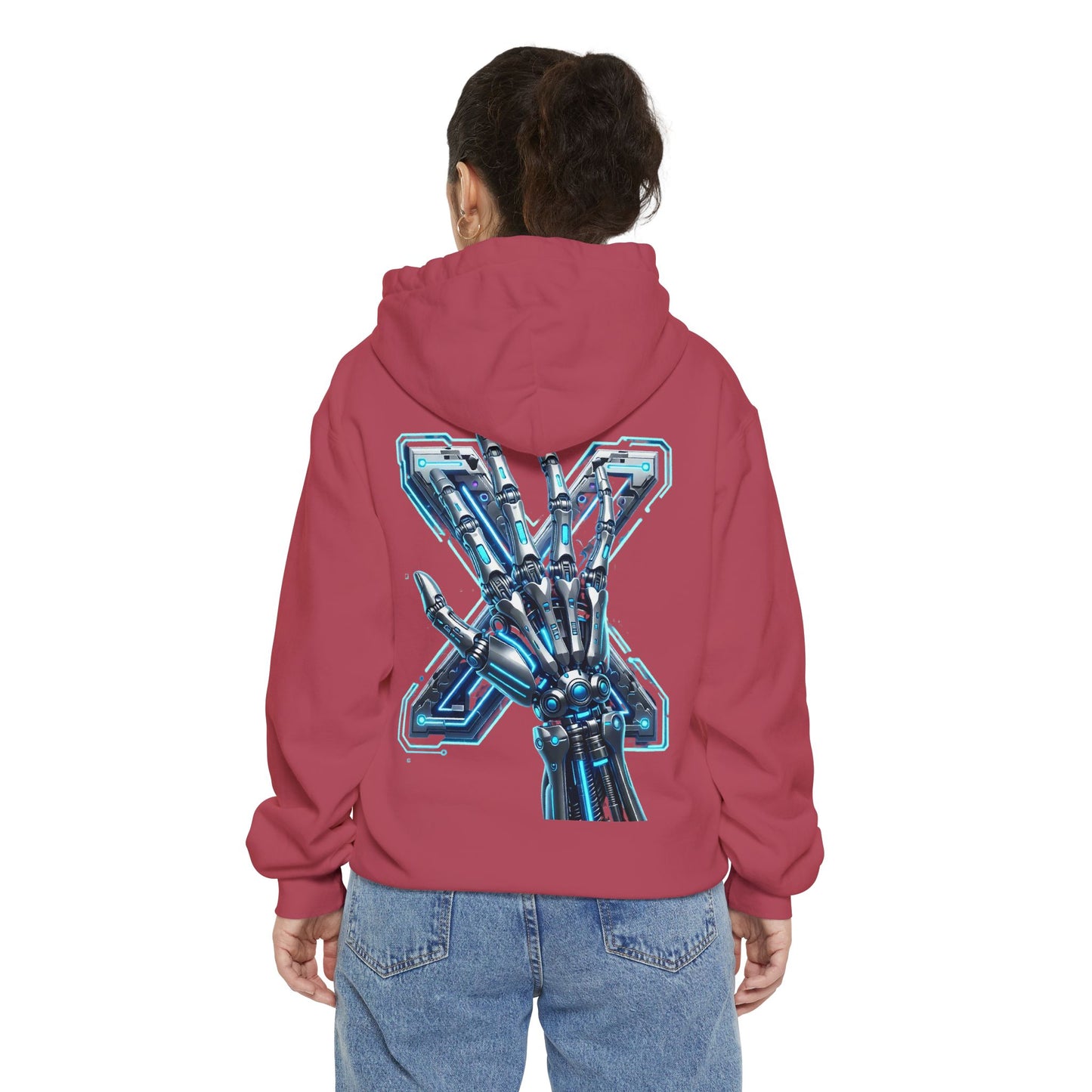 Hypug Xenon Ribcage Anatomy Hoodie — Blue Gothic Spine Chest Design
