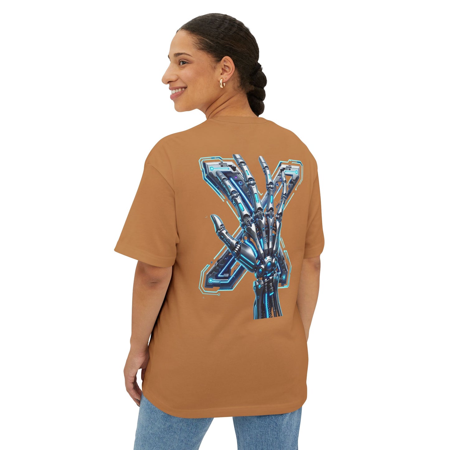Cyber X Skeleton Tee — Futuristic Robotic Ribcage Graphic T-Shirt