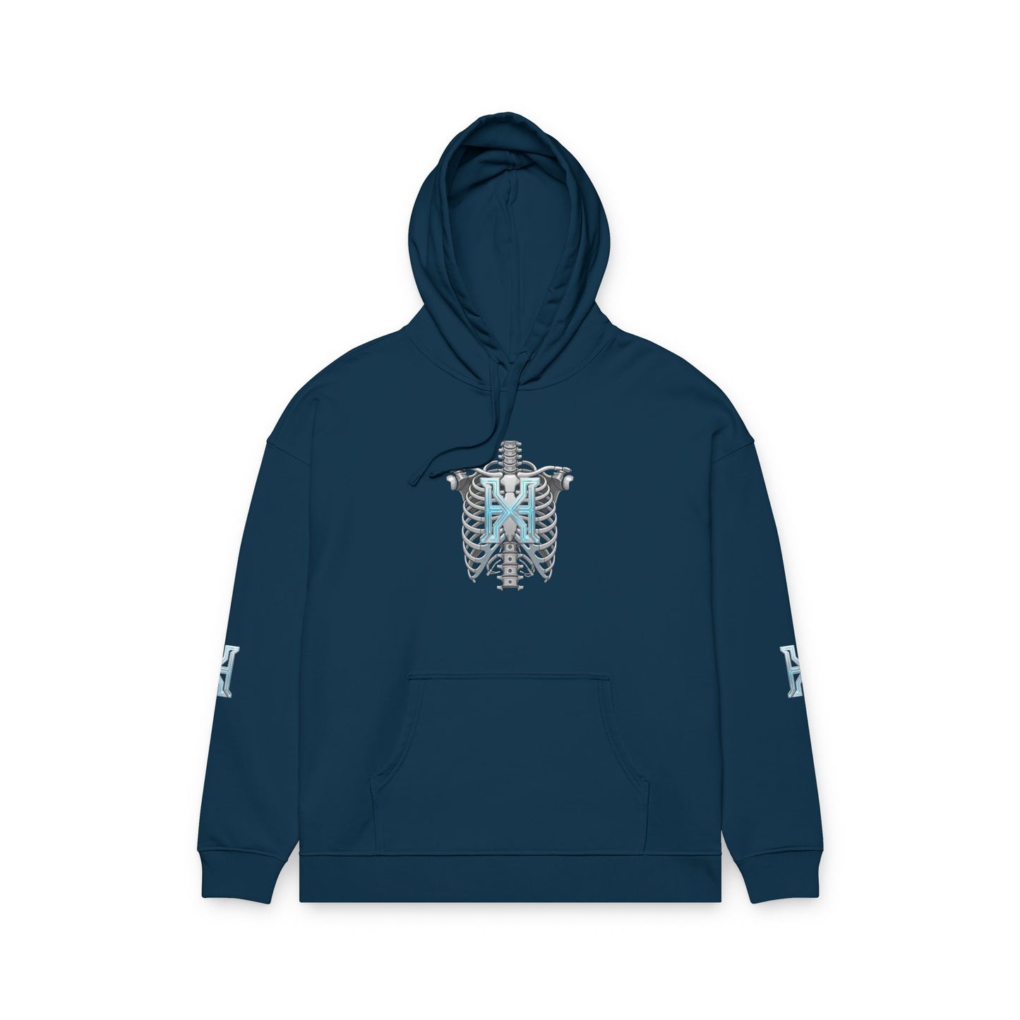 Hypug Xenon Hoodie — Cybernetic Spine & Robotic Hand Graphic Pullover