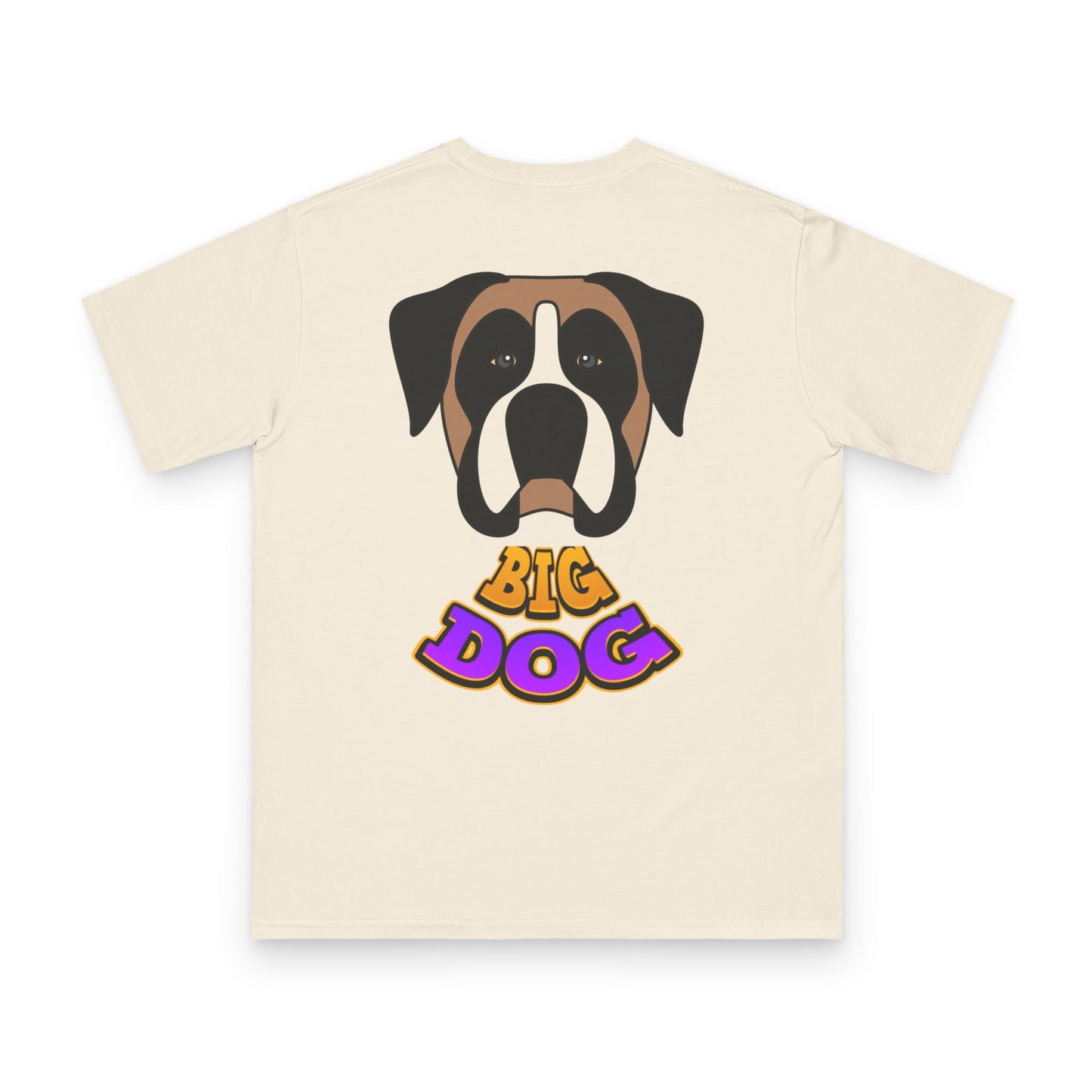 Big Dog Graphic Tee — Retro Pug Face Design