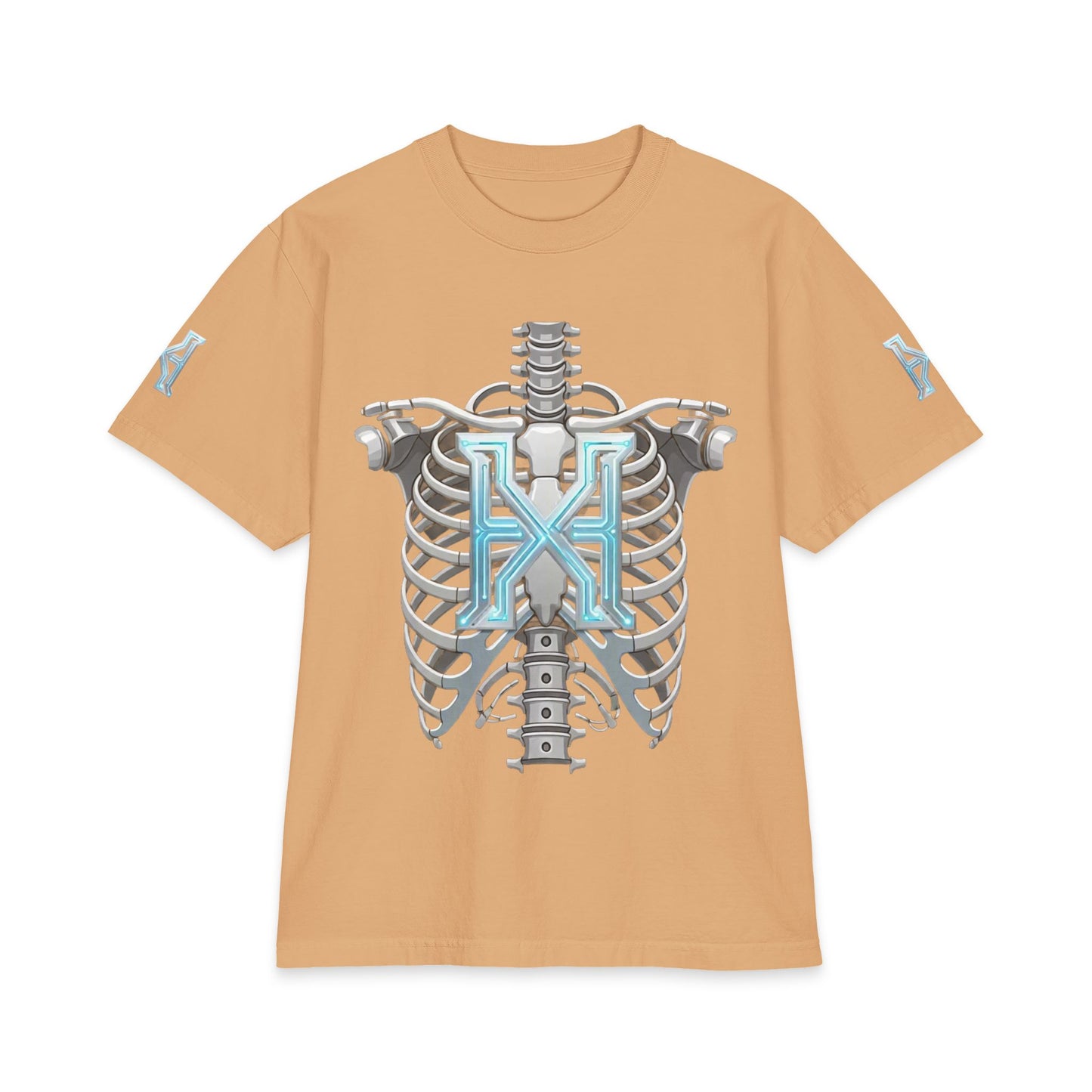 Hypug Cyber Skeleton Tee — Robotic X Ribcage Graphic Shirt