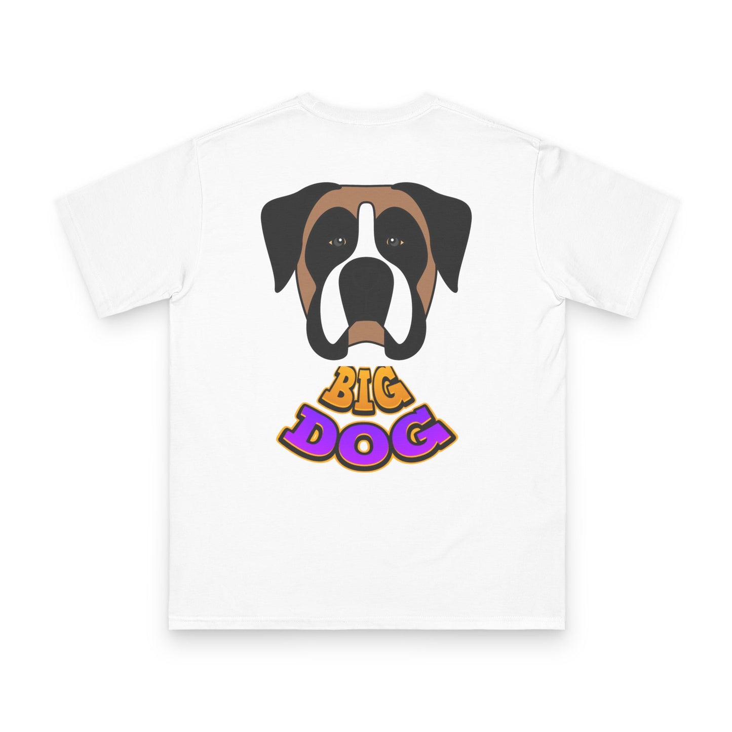 Big Dog Graphic Tee — Retro Pug Face Design