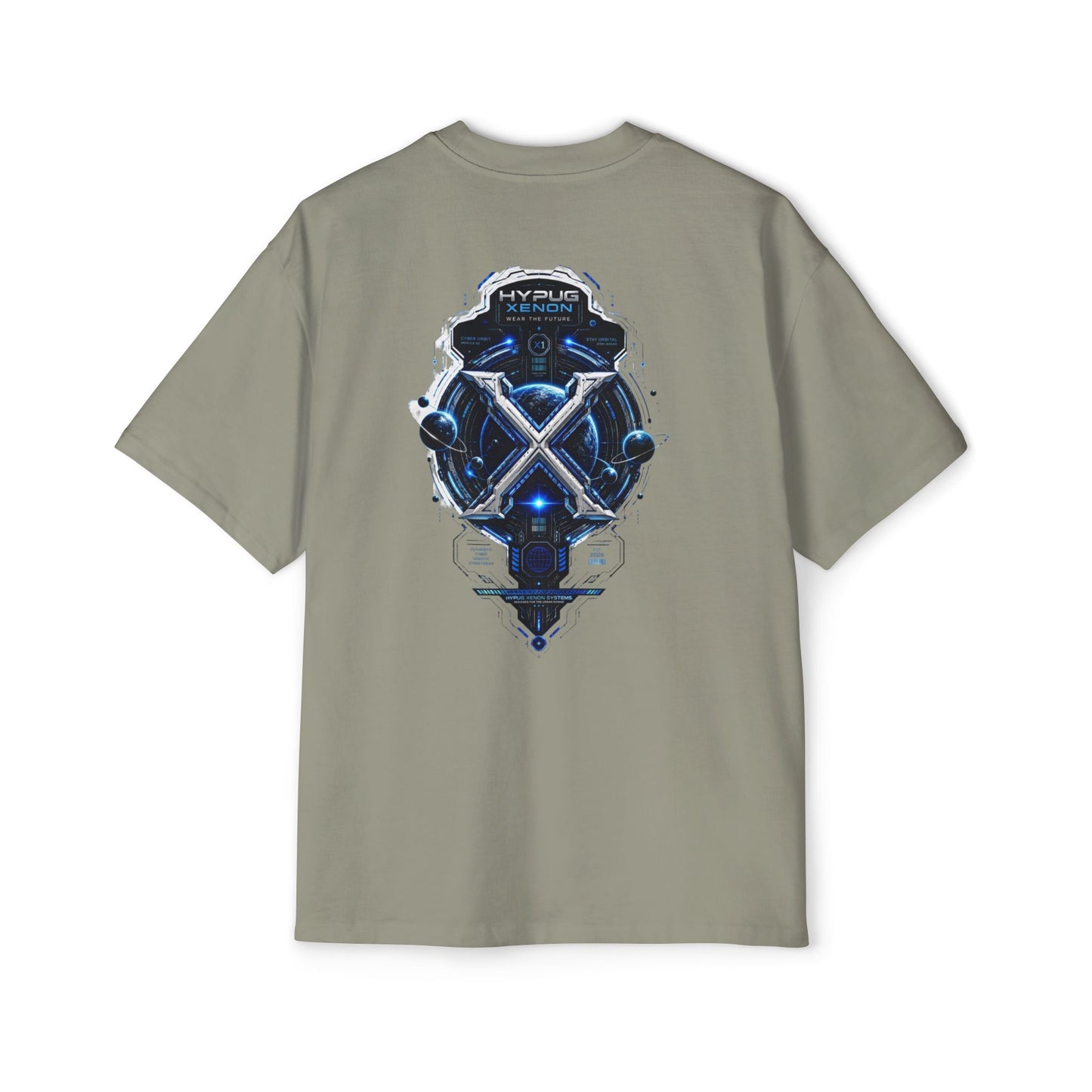 HYPUG XENON Cyber Orbit T-shirt back with futuristic orbital X graphic