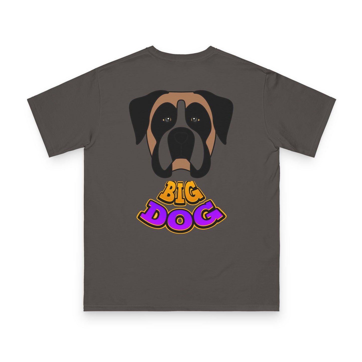 Big Dog Graphic Tee — Retro Pug Face Design