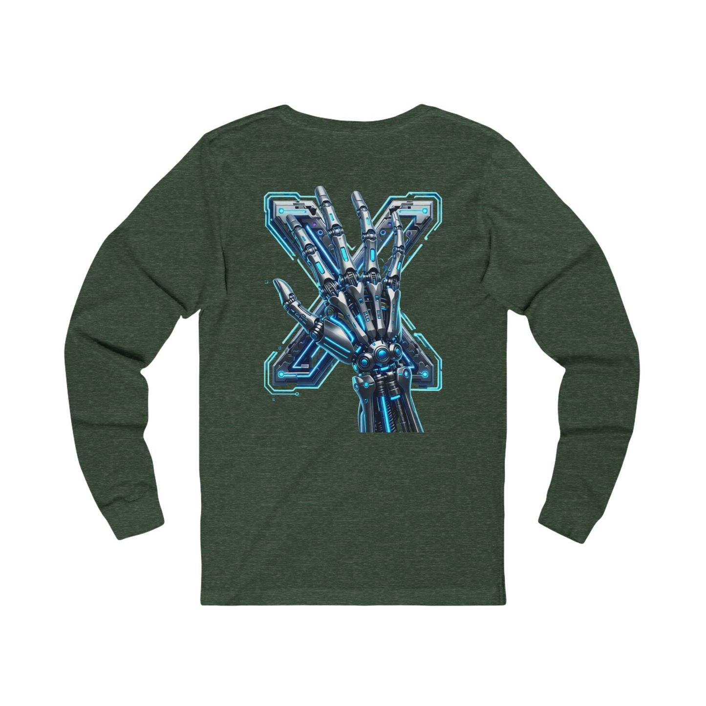 Hypug Xenon Robotic X Ribcage Long Sleeve Tee — Cyberpunk Skeleton Graphic Shirt