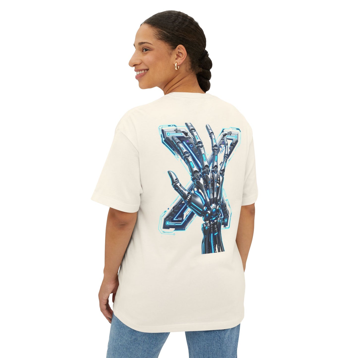 Cyber X Skeleton Tee — Futuristic Robotic Ribcage Graphic T-Shirt