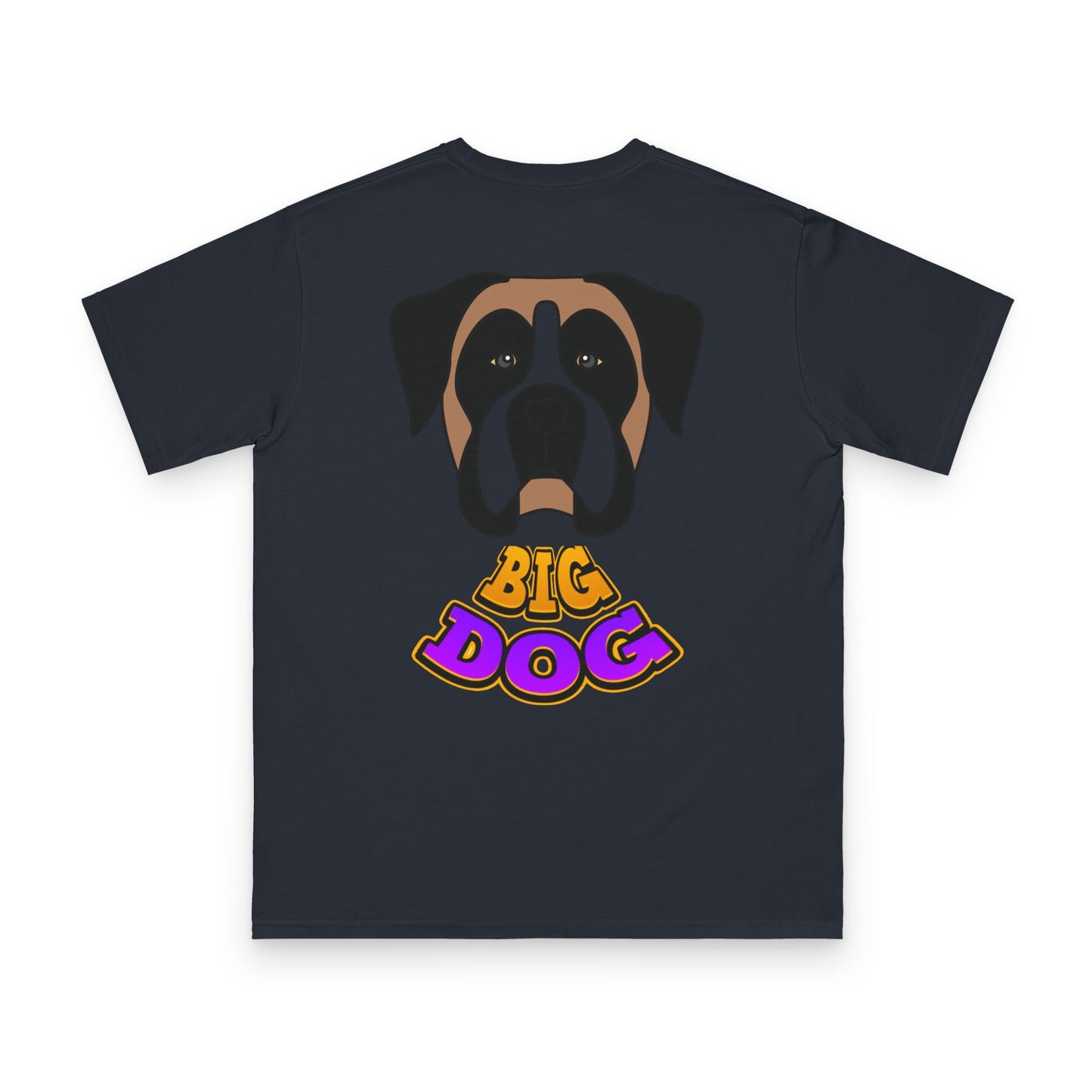 Big Dog Graphic Tee — Retro Pug Face Design