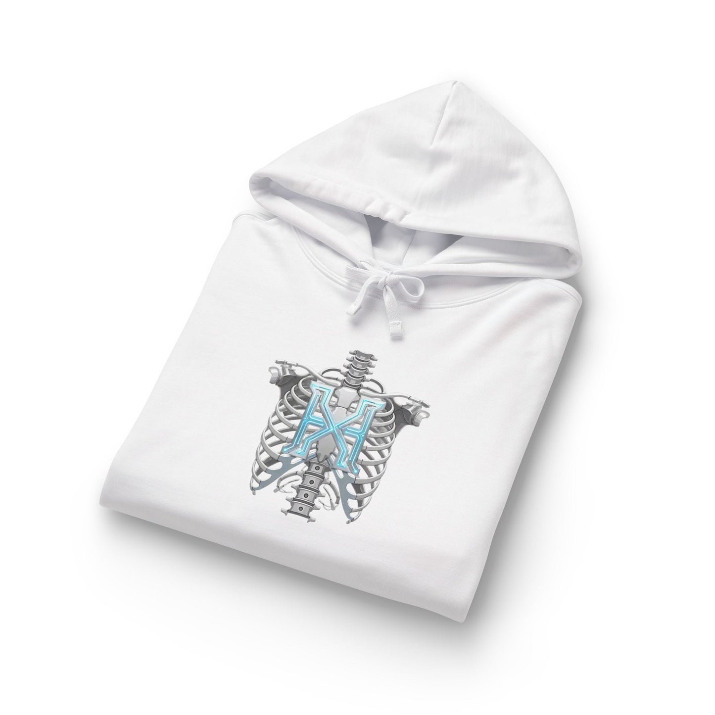 Hypug Xenon Hoodie — Cybernetic Spine & Robotic Hand Graphic Pullover