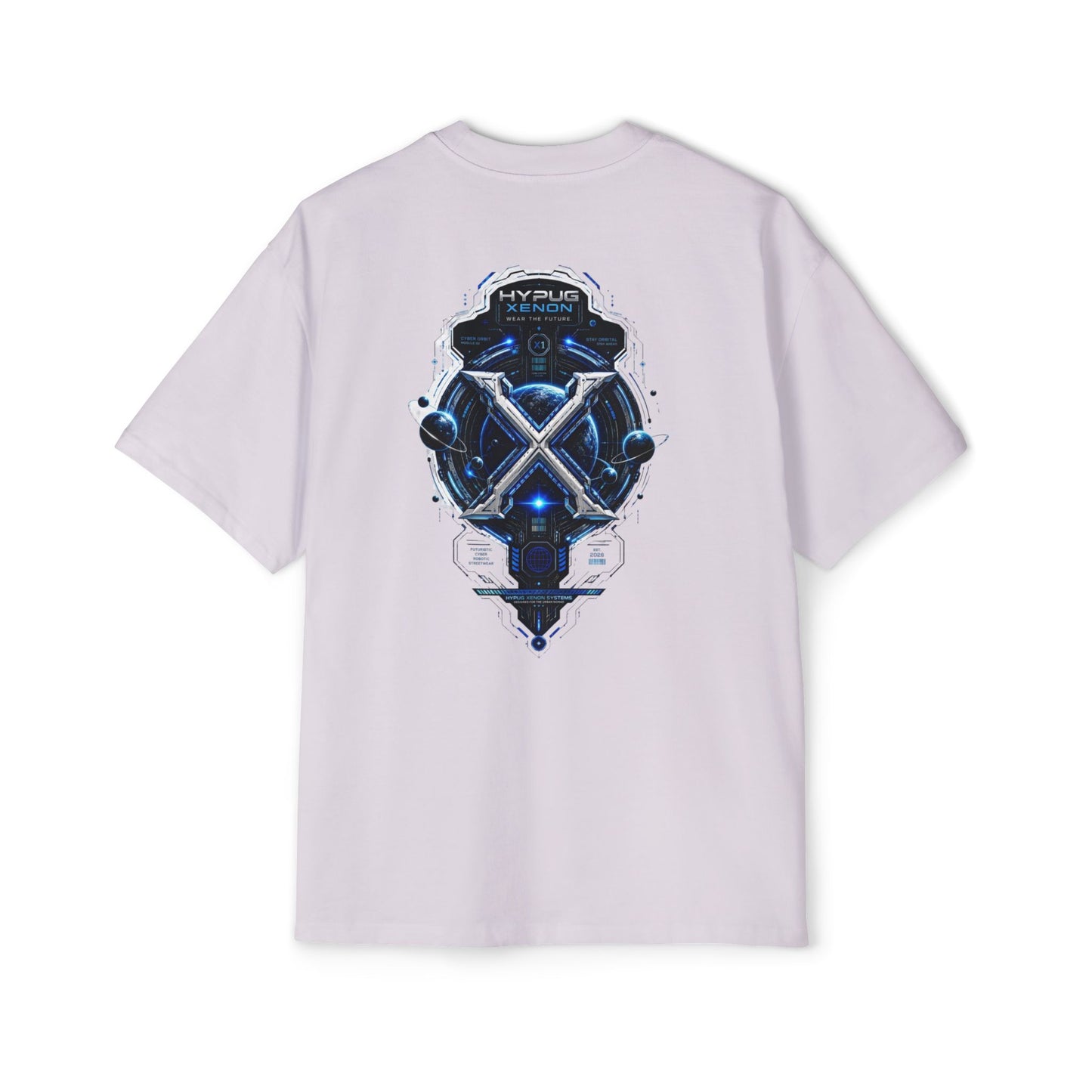 HYPUG XENON Cyber Orbit T-shirt back with futuristic orbital X graphic