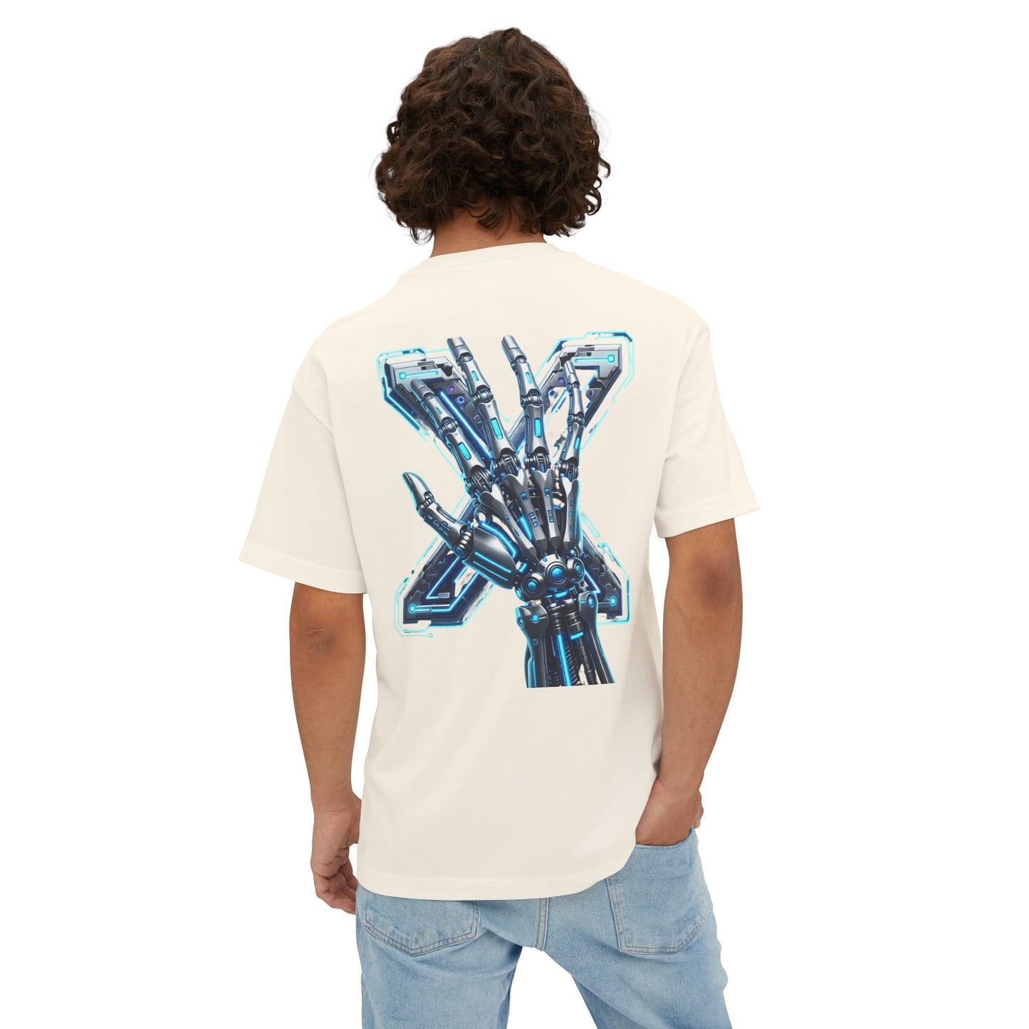 Cyber X Skeleton Tee — Futuristic Robotic Ribcage Graphic T-Shirt