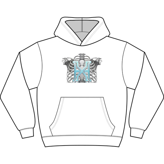 Hypug Cyber X Skeleton Hoodie — Futuristic Tech Ribcage Graphic Hoodie - HYPUG XENON