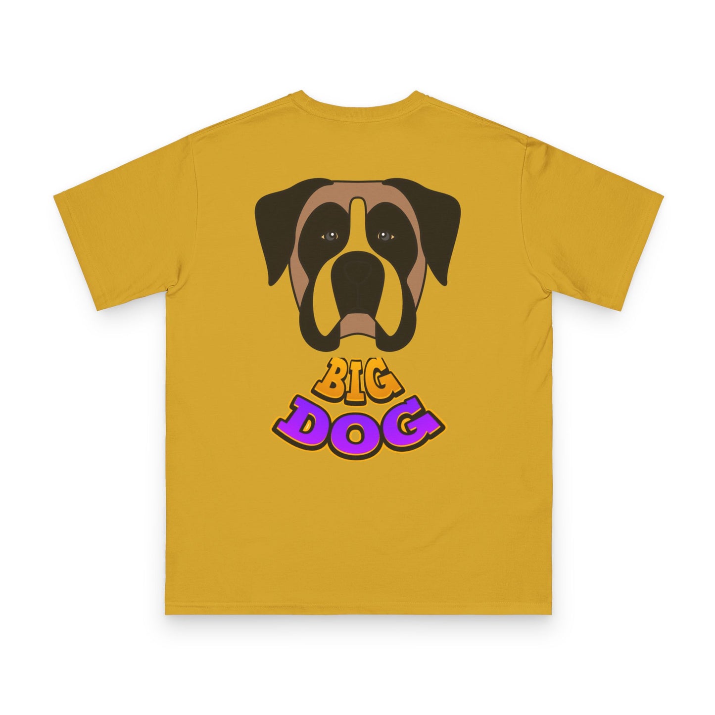 Big Dog Graphic Tee — Retro Pug Face Design