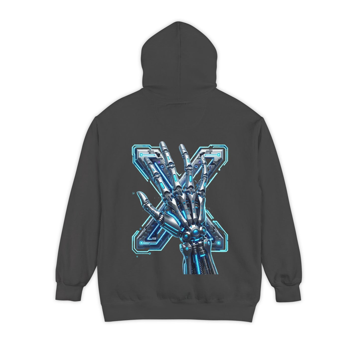 Hypug Xenon Ribcage Anatomy Hoodie — Blue Gothic Spine Chest Design