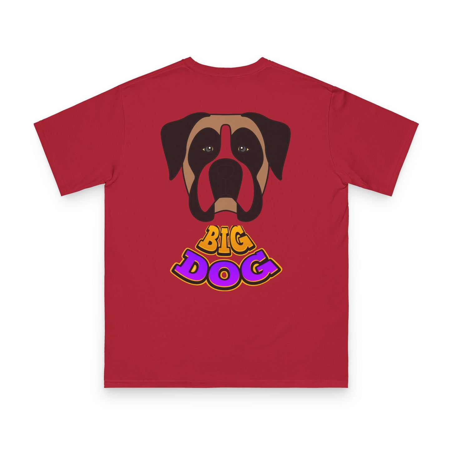 Big Dog Graphic Tee — Retro Pug Face Design